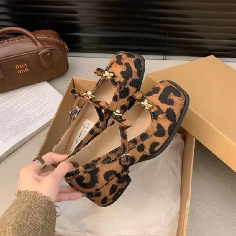 

Fashion Ladies Elegant Mary Jane Shoes Fashion New Chunky Heel Dress For Women 2025 Spring Soft Comfortable Classic Double Buckle Shoes 35