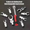 A set of wrenches, detachable YouTube wrenches, replaceable head opening wrenches, suitable for maintenance of bicycles, automobiles, machinery,
