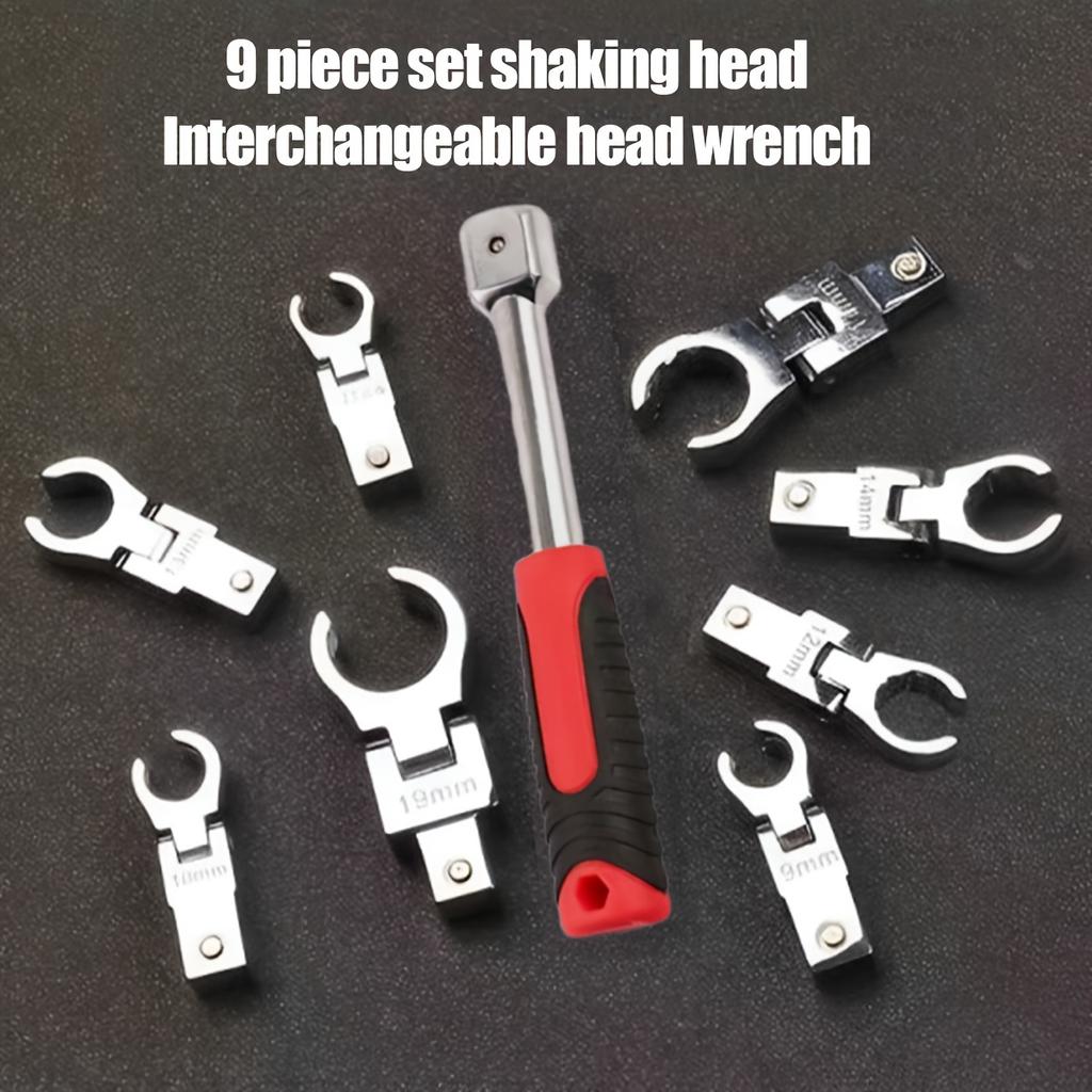 A set of wrenches, detachable YouTube wrenches, replaceable head opening wrenches, suitable for maintenance of bicycles, automobiles, machinery,