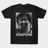 Herren Schwarzes T-Shirt mit Aufdruck Waffen, Horror, Kultklassiker No-Cut Transferpapier Druck Baumwoll-T-Shirt