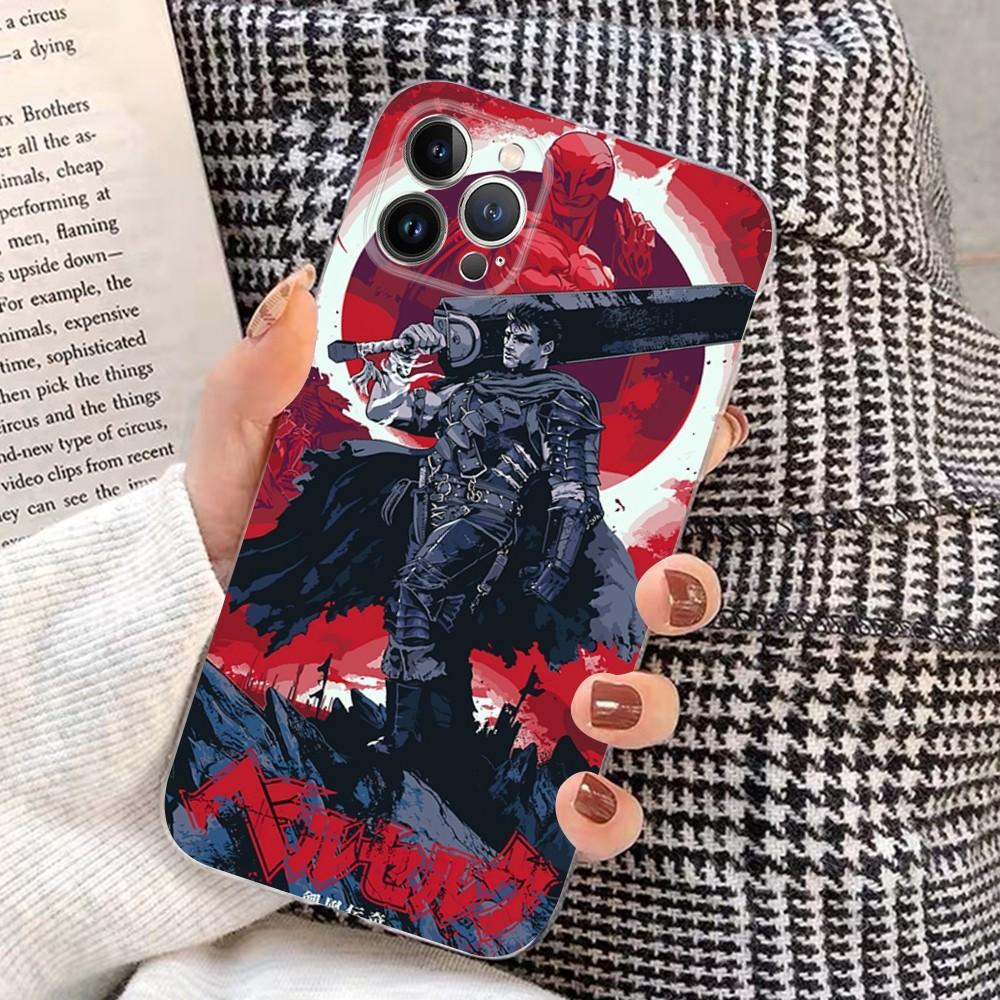 Berserk Comics Anime Phone Case for iPhone 15 8 7 6 6S Plus X SE 2020 XR XS 14 11 12 13 Mini Pro Max Mobile Case