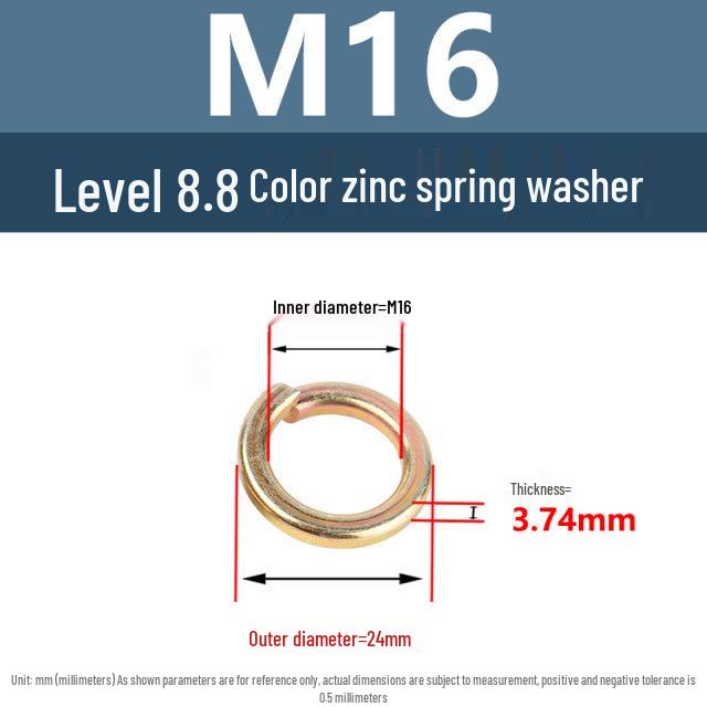 Yigu Zinc-Plated M5-M24 Carbon Steel Spring Washer 