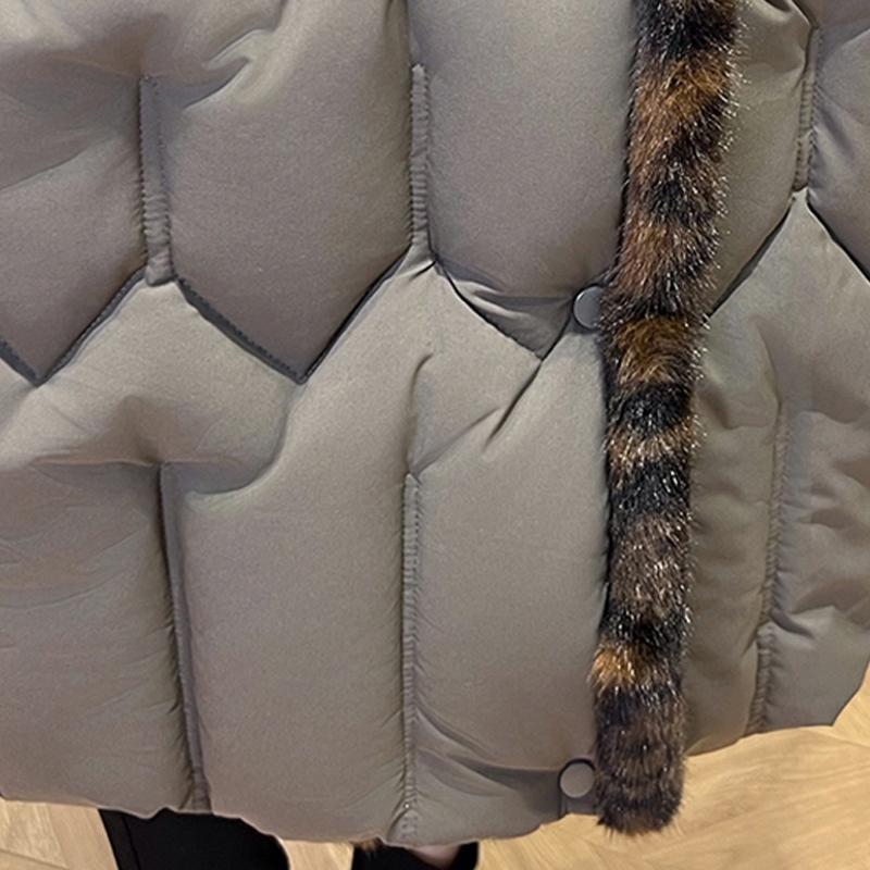 Plus Size L-7XL Fashion Winter Jackets Woman Long Parkas Hooded Faux Fur Collar Loose Thick Warm Overcoat Casual Women's Coats With Belt