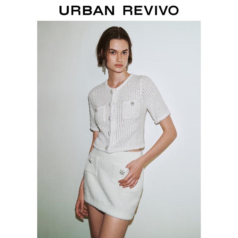 

Women s 2025 Summer Urban Chic Metal Buckle Short Sleeve Knit Cardigan XL