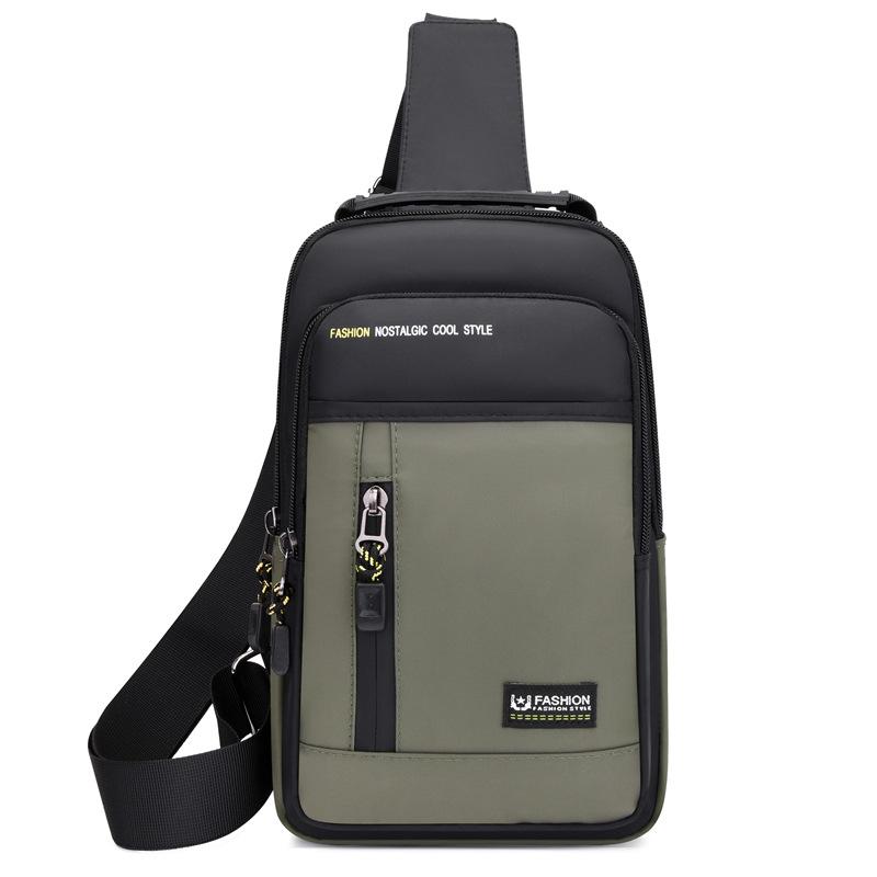 

Мужская сумка через плечо, рюкзак, сумка через плечо, легкая водонепроницаемая нагрудная сумка, дорожный рюкзак зелёный