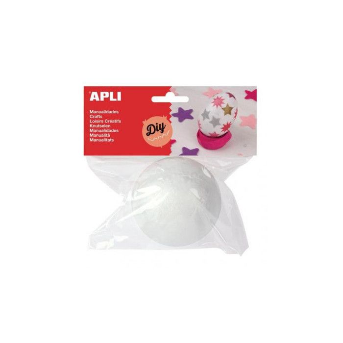 Boule en polystyrène - APLI - Ø 80 mm - Décoration intérieure - Mixte - À partir de 3 ans