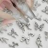10x/Set Beautiful Butterfly Nails Art Charms 3D Alloy Bowknot Nails Charms Nails Charms Nails Supplies