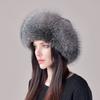 Fox Hair Hat Winter Women's Fur Hat Warm Ear Protection Princess Bun Hat