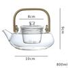 Resistant Borosilicate Glass Teapot With Removable Infuser Hand Blown Clear Kettle Stovetop