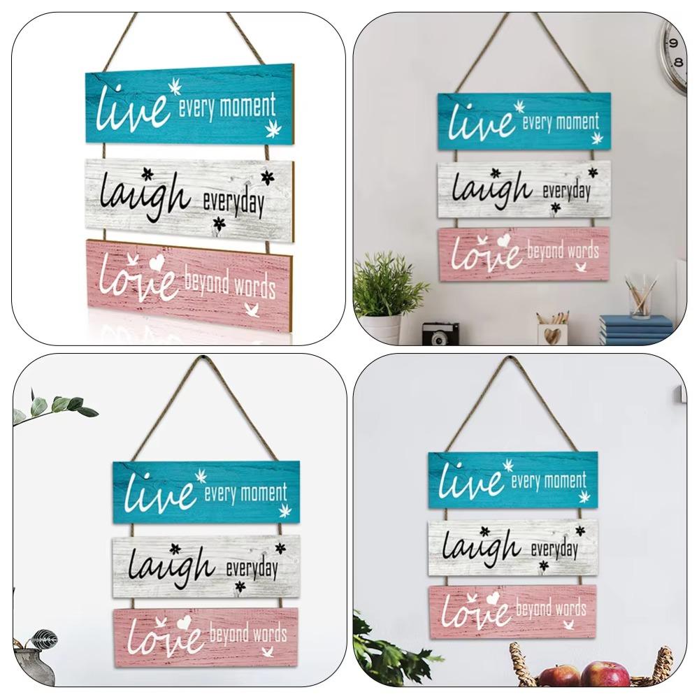 Decortive Doorplate Welcome Sign Non-Fading Wooden Sign Mural  Housewarming Gift