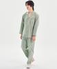 [May Flower] Classic Mint Long Sleeve Pure Cotton Men's Plus Size Pajamas Set [Shipped from Korea] 100% Authentic