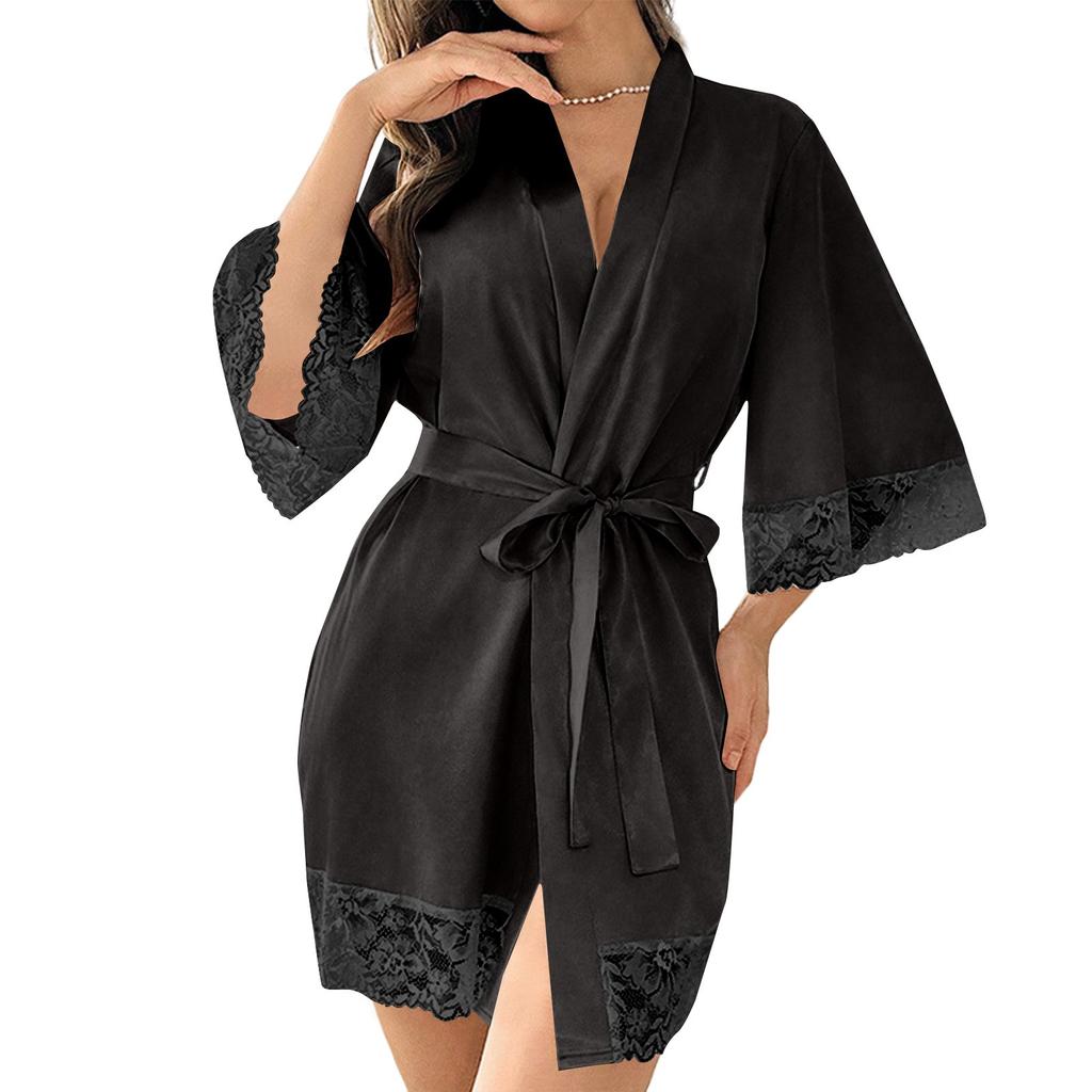 Women's Fashion Beach Solid Color Loose Beach Dress Patchwork Hollow Cover Up