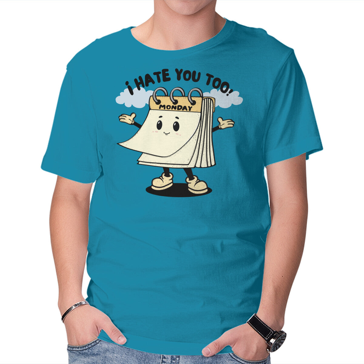 Unisex Crew Neck T-Shirt I Hate You Too Graphic Short Sleeve Casual Tee XXL