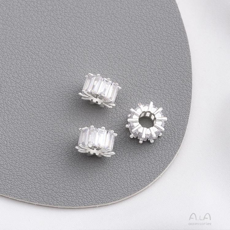 14K Gold-Plated Zircon Spacer Beads for DIY Jewelry