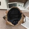 Canvas Bag Business Shoulder Crossbody Bag Large Capacity Lightweight Contrast Color Student Bag