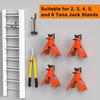 6 Pack Jack Stands Wall Mount Organizer, Car Jack Stand Wall Hooks For Hanging, Universal Upgrade Designed Garage Hook, Heavy Duty Hooks Fits 2 & 3 &