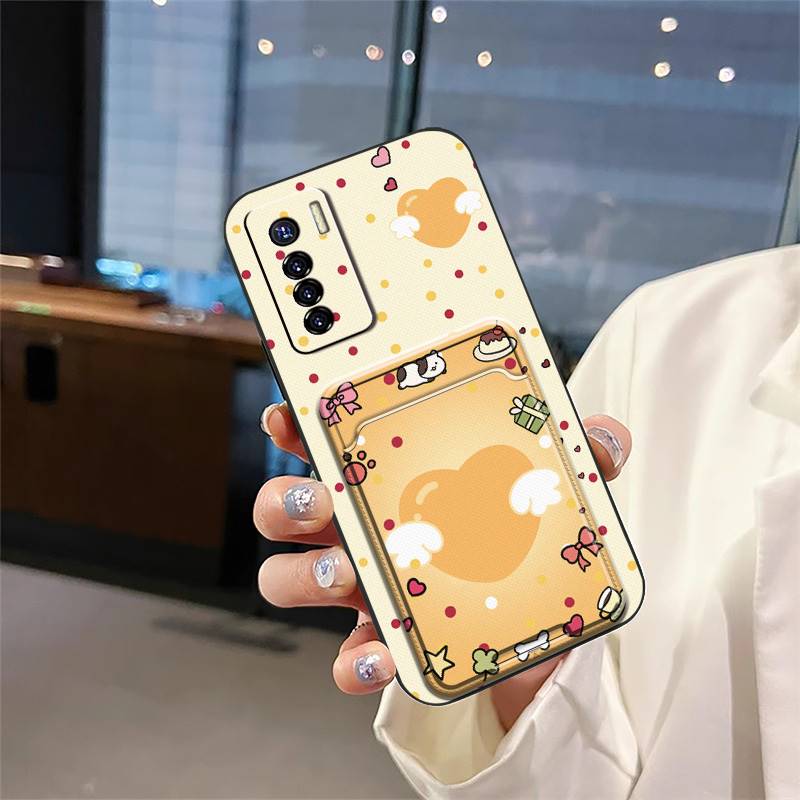 Fashion Design Shockproof Phone Case For Tecno Camon17 Pro Cover Card bag protective TPU Dirt-resistant Cartoon Silicone