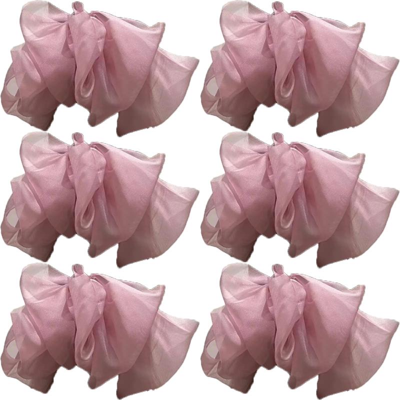 Fairy Chiffon Bow Hairpin French Oversized Sweet Wind Spring Clip Hairpin Top Clip Eye-catching Hair Accessories