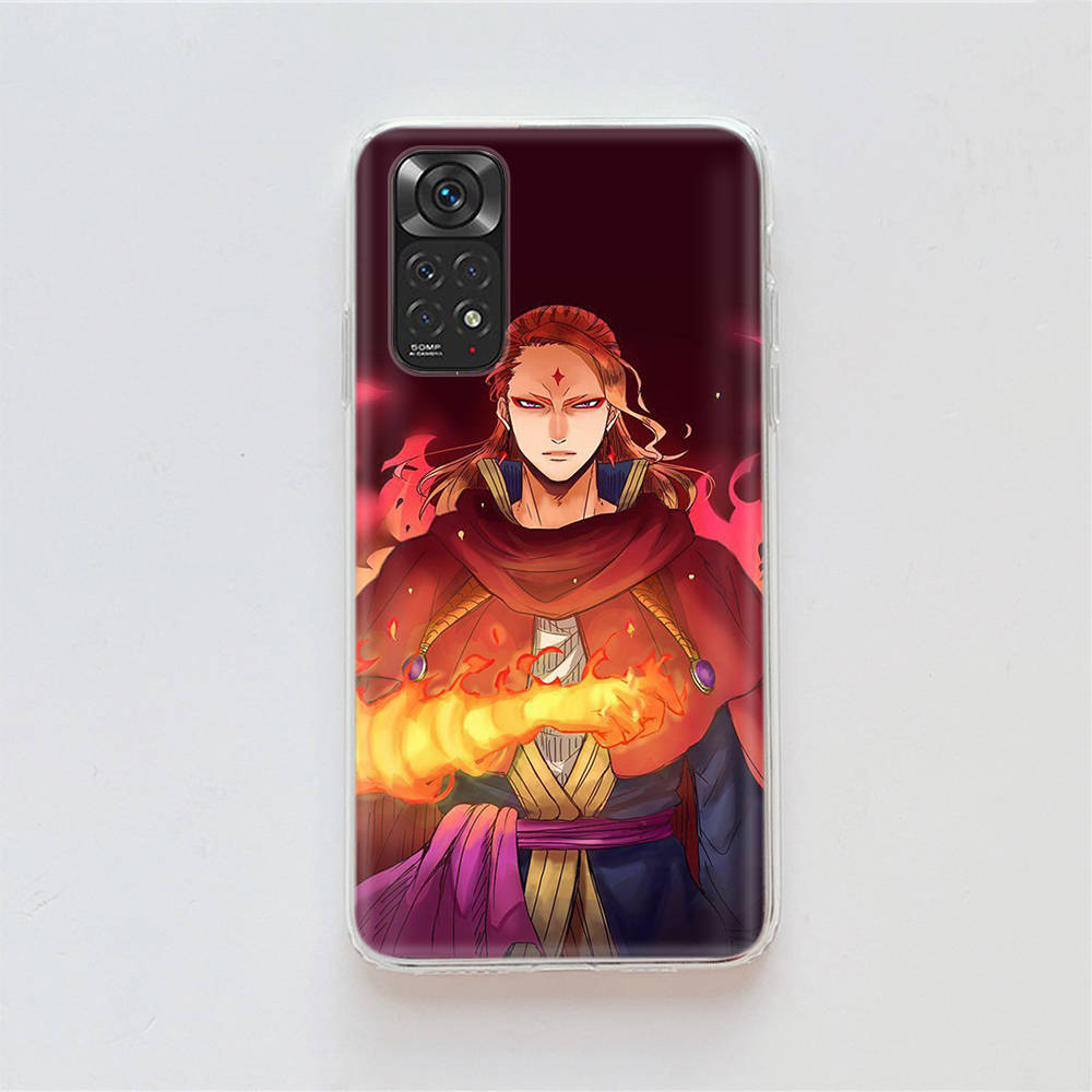 DT51 Black Clover Anime Case for Samsung A04 A14 A23 A34 A54 M23 M33 M52 M53 Realme 10 9 C30S C35 C55 VIVO Y02S Y21 Y33S Y51 X80 Pro Clear Cover