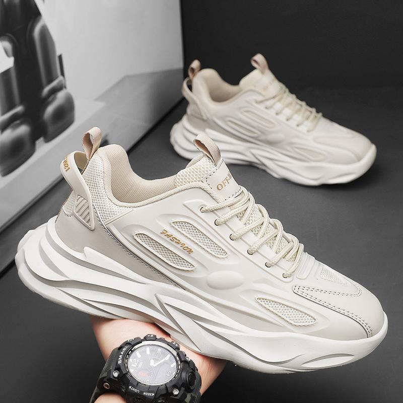 New Breathable Shoes for Men's Versatile Inner Heightening Sports Casual Running Dad Shoes