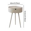 Round End Table, Minimalist Furniture Smooth Waterproof Accent Coffee Table for Small Space Living Room Apartment Bedroom Decor