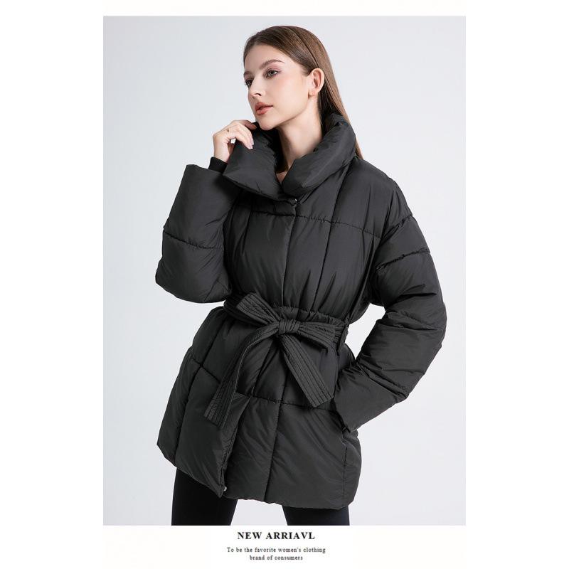 European & American Style Women's Mid-Length Down Cotton Jacket, 2024 Winter Outerwear Coat – New Design for Students