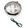 4in1 85mm Guage Multifunction Fuel Level Oil Pressure Water Temp Volt Meter DC 9‑32V for Car RV Boat Motorcycle White