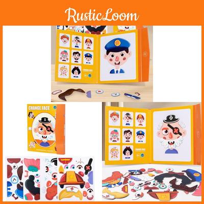 Magnetische Gezichts Puzzel Set voor Kinderen Voor Vroege Educatie En Creatief Spel