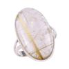 Natural Golden Rutile Gemstone 925 Solid Sterling Silver Jewelry Ring S.8 A4c11