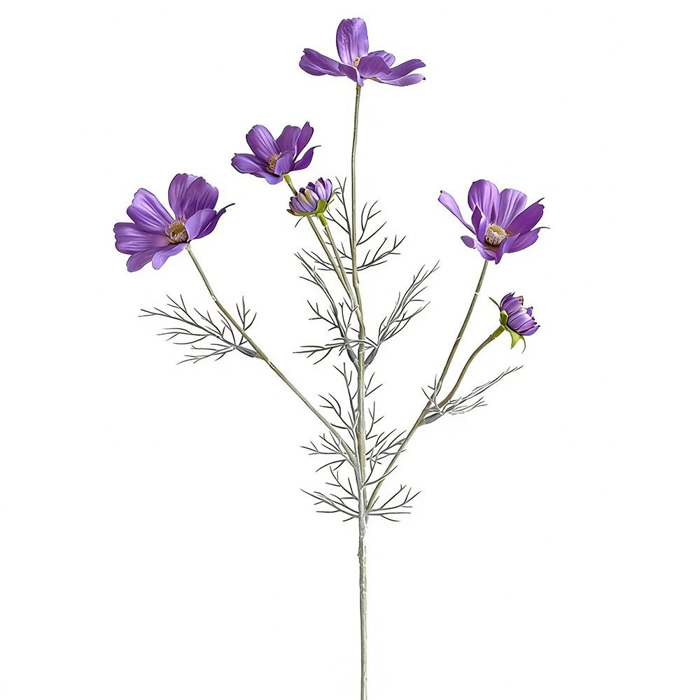 Samtmaterial Künstliche Seidenblume 60CM Länge Gerbera-Stil Kunstseidenblume Beflockung Cosmos Künstliche Blume