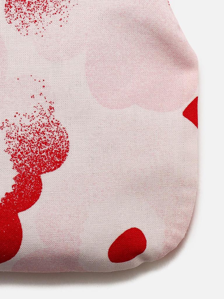 Marimekko Mini Unikko Haivahdys Puolikas Kukkaro Clasp Pouch, Women's, 52152259473821, Light Pink and Red