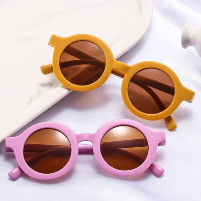 Children's Retro Round Sunglasses with Frosted Frame
