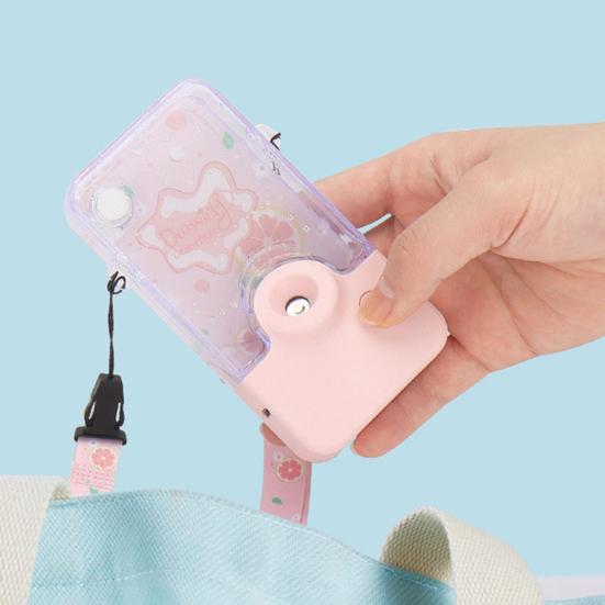 Facial Mister Portable Hanging Neck Face Mister with 60ml Water Tank Summer Cool Mist Sprayer for Face Hydrating