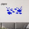 Marine Life Home Decor Fish Mirror Wall Stickers, Self Adhesive Ocean Decals, Removable Stickers 3D Art for Living Room Bedroom Bathroom Tile