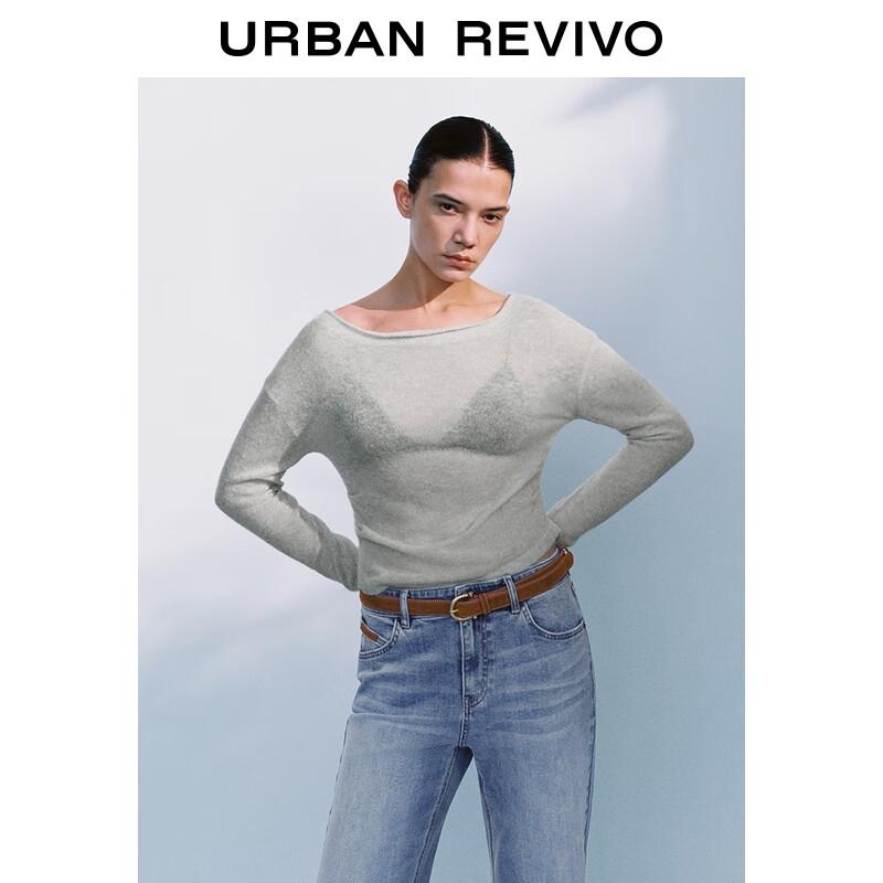 UR Women's Off-Shoulder Ruched Long Sleeve Knit Top