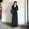 Wear and match a complete set of high-end black sweater dresses, children's autumn clothes, and new long dresses.