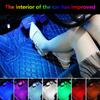 48 Led Rgb Car Foot Ambient Light With Usb Cigarette Automotive Interior Lights Strip Decoration Bar Remote/Voice Control