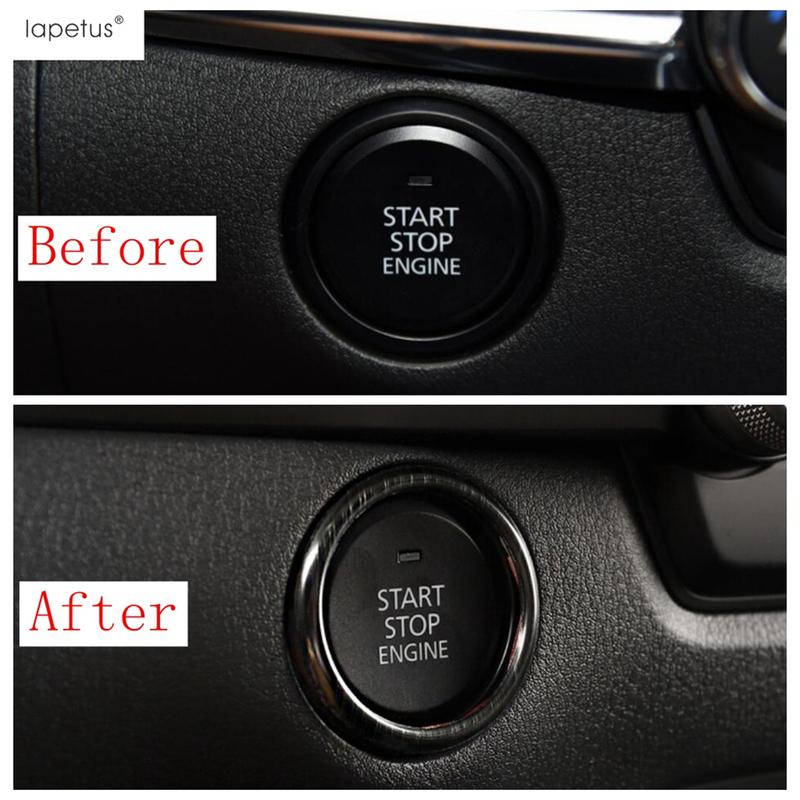Car Engine Start Stop Button Ring Circle Decoration Cover Trims Fit For Mazda CX-30 CX30  - 2025 Stainless Steel Accessories