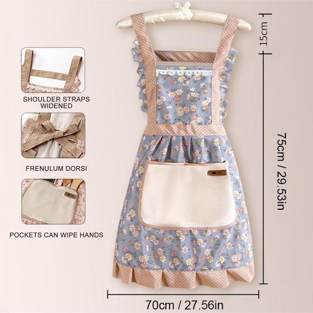 New Florist Literary Artist Retro Medieval Cotton Linen Aprons For Woman Dress Flower Shop Smock Hairdresser Garden Overal