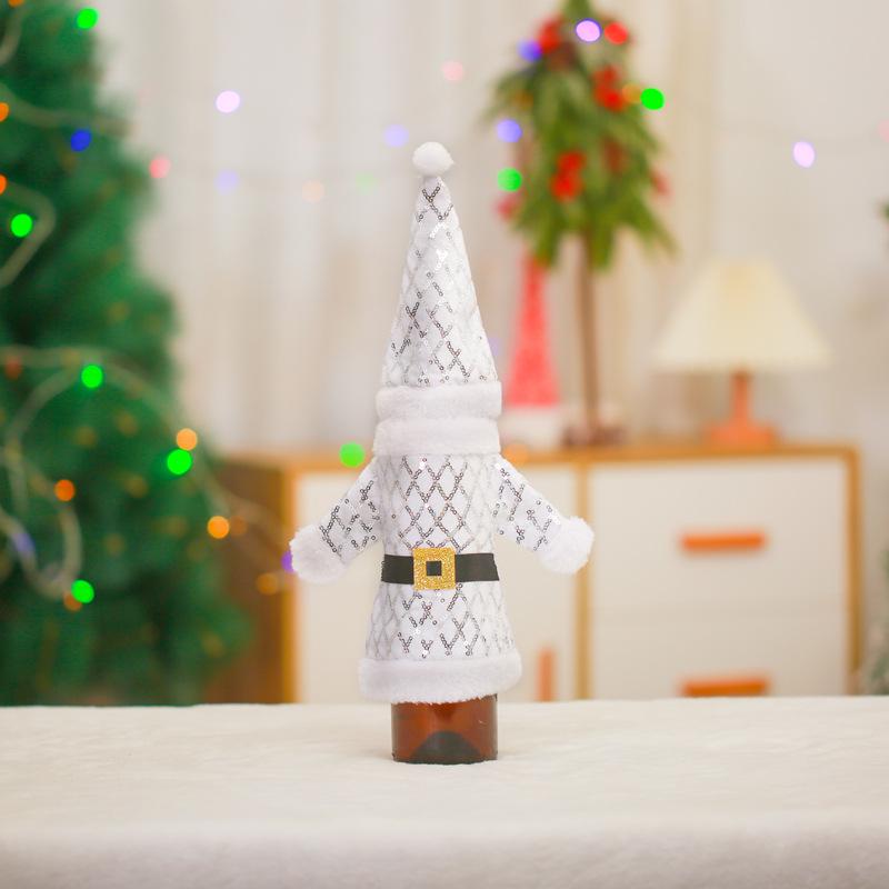 Rudolph Doll Faceless Old Man Wine Bottle Cover and Window Ornament