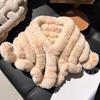Fashion genuine rex rabbit fur shawl Girls warm neck-protecting scarf Women winter stylish double-sided thickened fur scarf cape