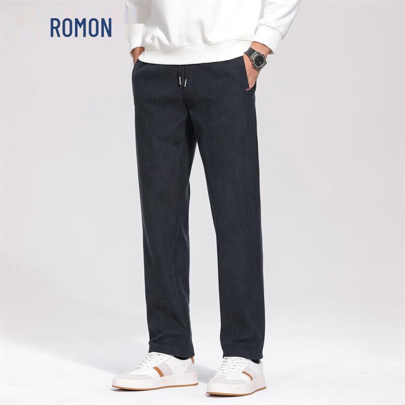 

ROMON Men s Autumn/Winter Business Casual Straight Leg Pants 2XL