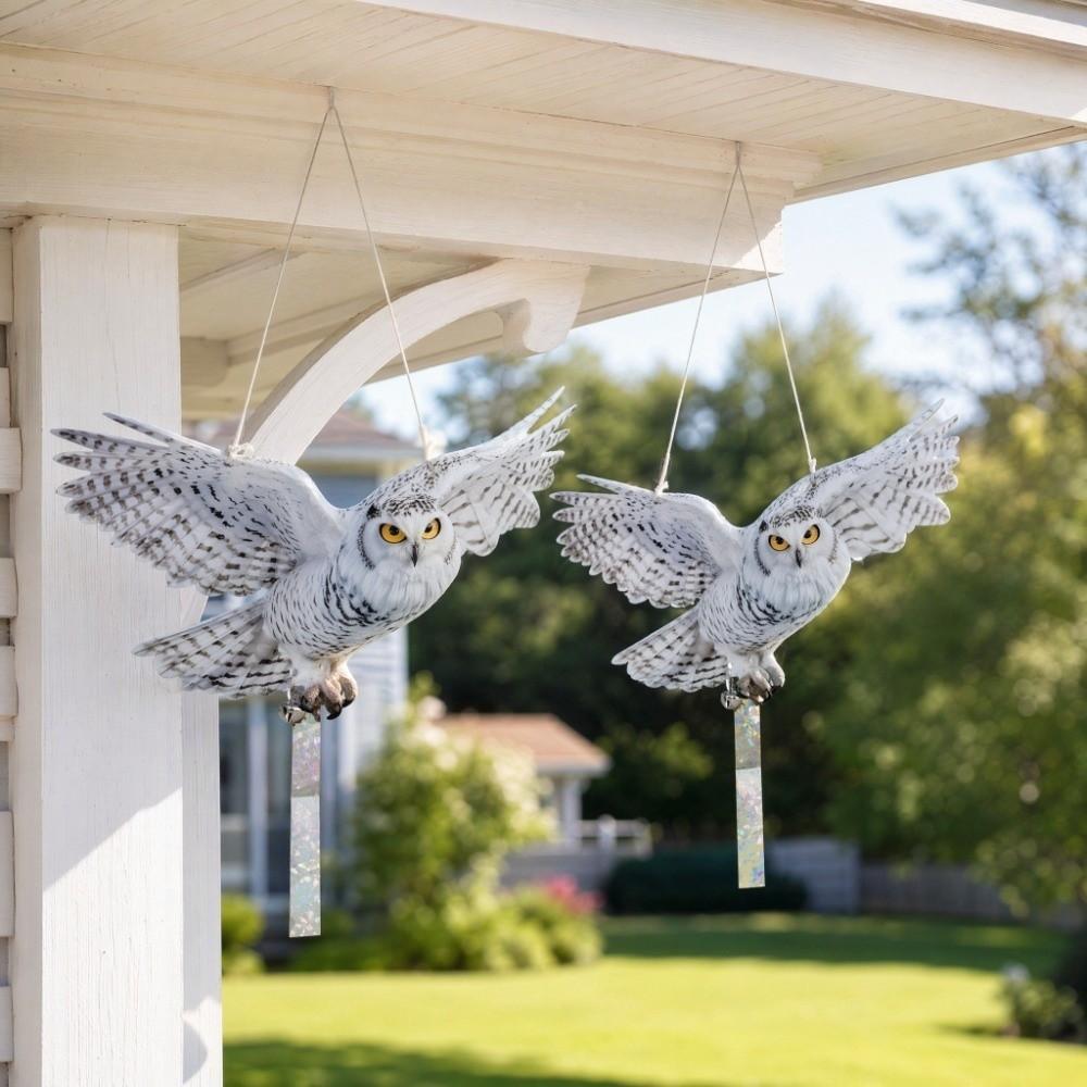 2D Flat Fake Bird Scare Device Acrylic Bird Repeller Bird Repel Owl Scarecrow Garden Decoration