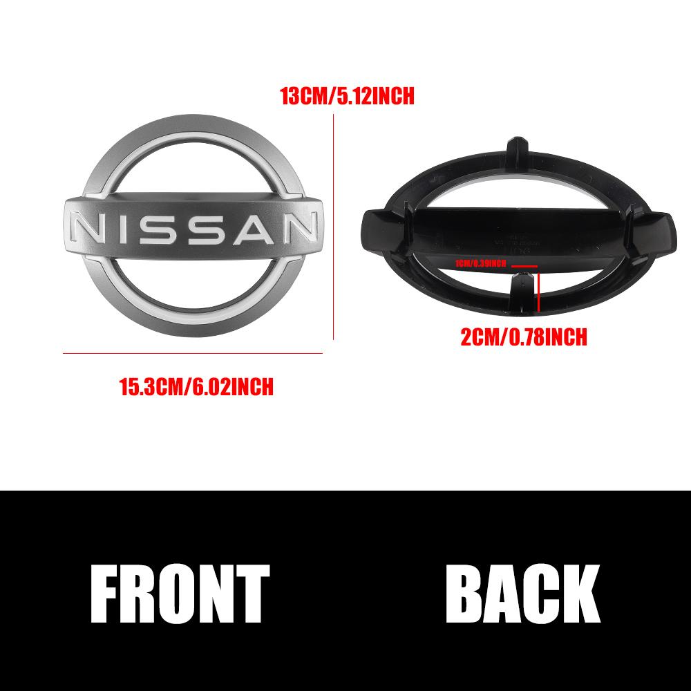 3D ABS Car Front Emblem Rear Trunk Badge Steering Wheel Sticker For Nissan Qashqai Tiida Kicks Versa Leaf Sentra X-trail Altima
