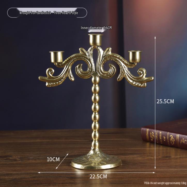 Nordic Romantic Candlelight Dinner Table Decorations: Modern Minimalist Light Luxury Candlestick Ornaments