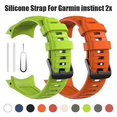 Sportliches Silikon-Uhrenarmband für Garmin Instinct 2x Ersatz-Uhrenarmband Smartwatch Armband Uhrenarmbänder