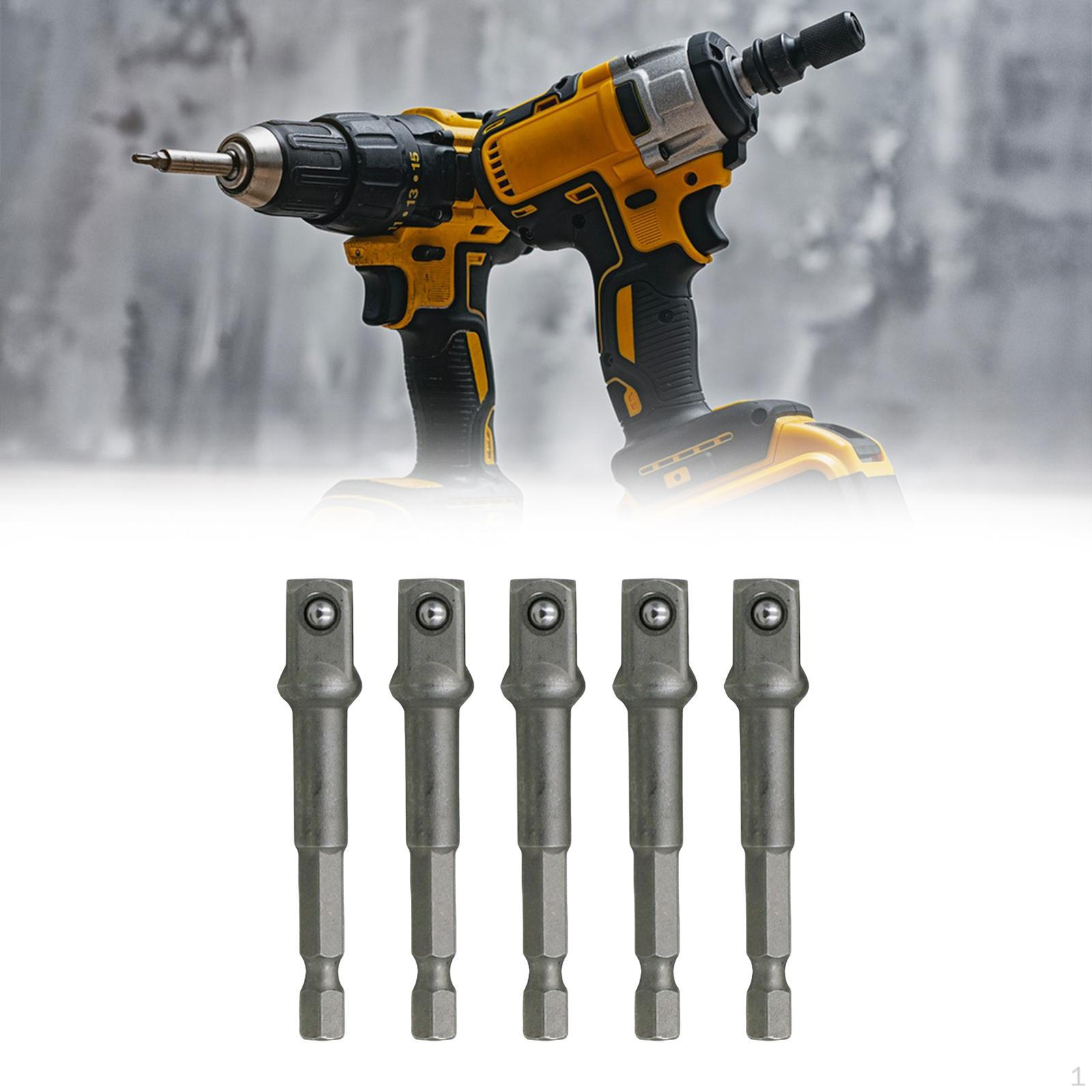 

Набор адаптеров с 5 гнездами, Адаптеры для дрели, 1/4 ; Шестигранный хвостовик для электроинструментов 3.75mm