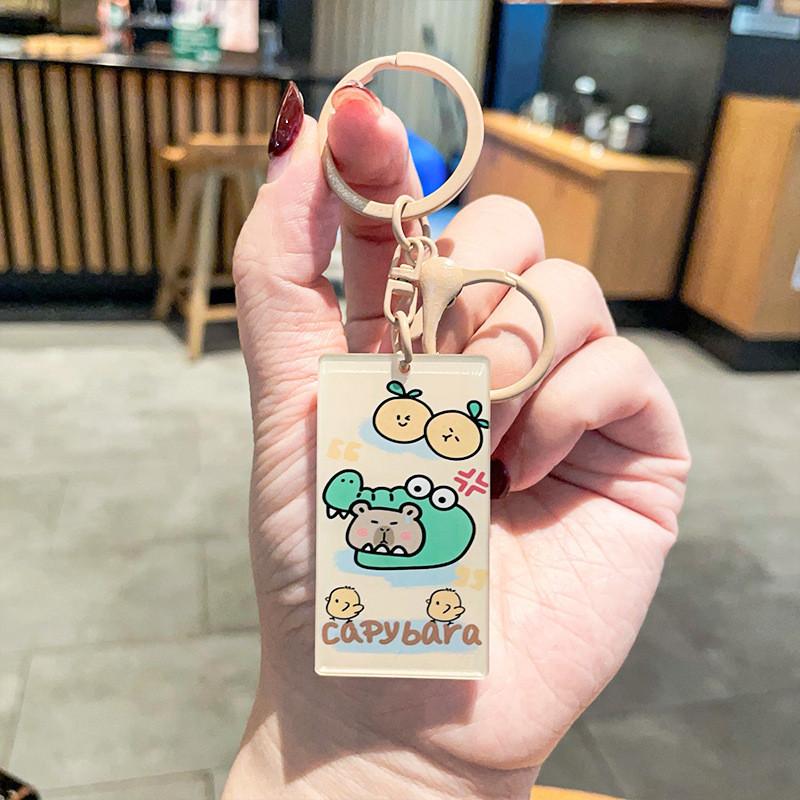 Acrylic Keychains Creative Charming Capybara Styles Perfect For Gifts Couples