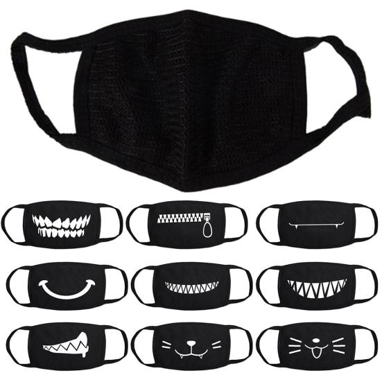 1/10Pcs Cute Cartoon Anti Droplet Dust Washable Reusable Cotton Face Mask Cover