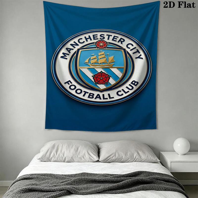 Manchester City Football Club Crest Bedding 1 Duvet Cover 2 Pillowcase Without Core Soft And Comfortable Christmas Birthday Gift Bedding Set